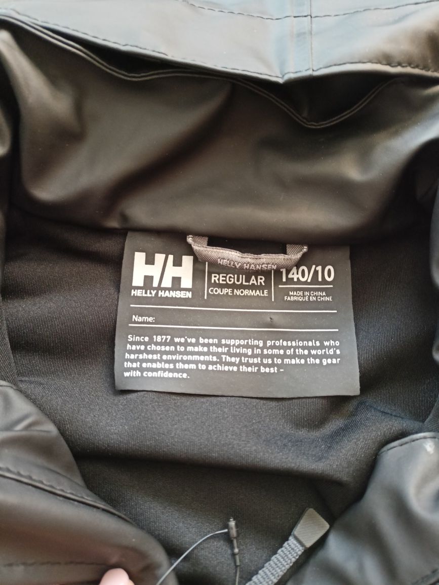 Helly Hansen gumowa czarna kurtka rozmiar 140