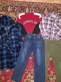 Пакет одягу на хлопчика ростом 122-128, халат махровий,джинси,сорочка