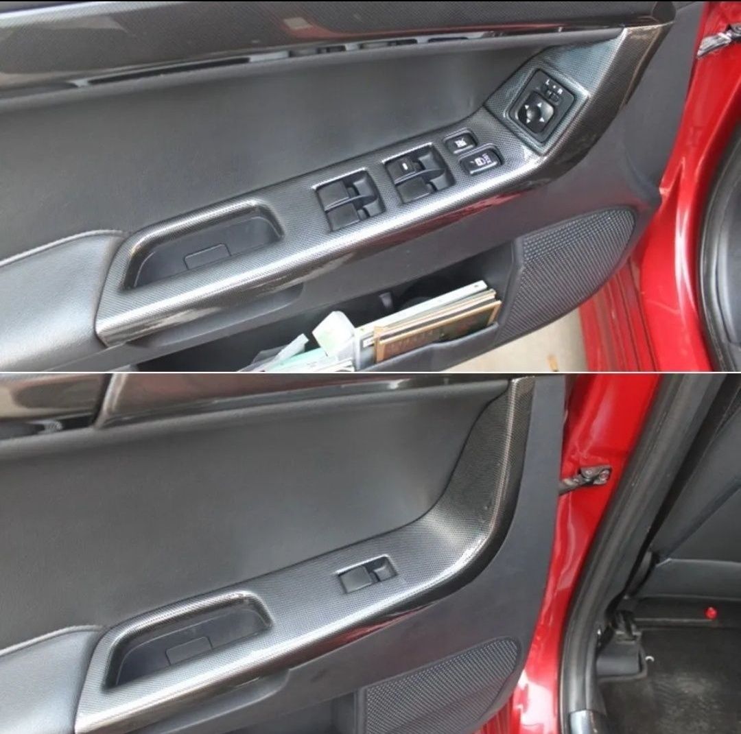 Накладки на карты дверей, подлокотники Mitsubishi Lancer X