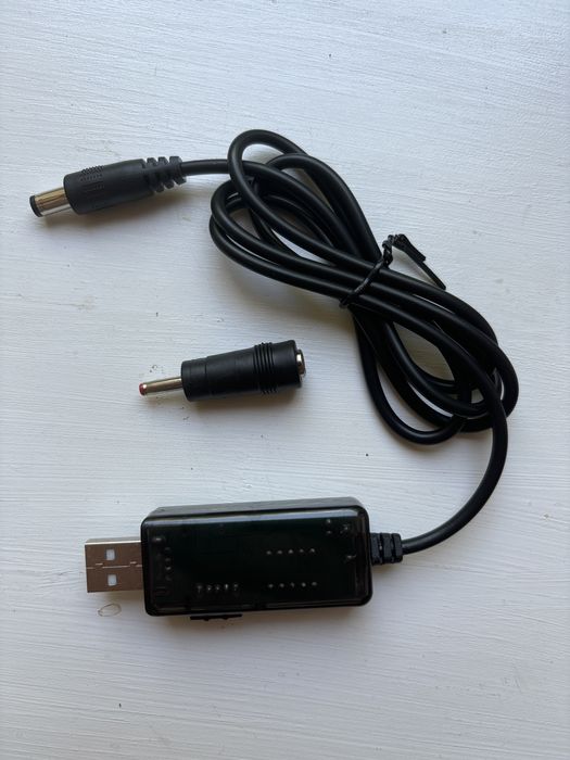 Перетворювач напруги з 5v  на 9v / 12v кабель для роутера модема