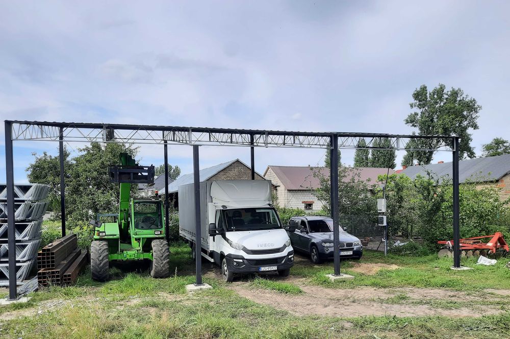 Konstrukcja skręcana Wiata rolna Garaż 6,5m x 13m Hala Magazyn Blaszak