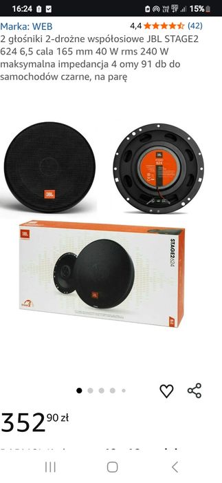Sprzedam głośniki samochodowe jbl