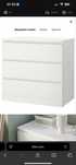 Komoda MALM 3szuflady Ikea biała