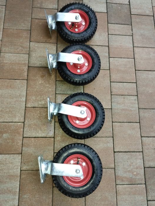 Koła obrotowe gumowe pompowane