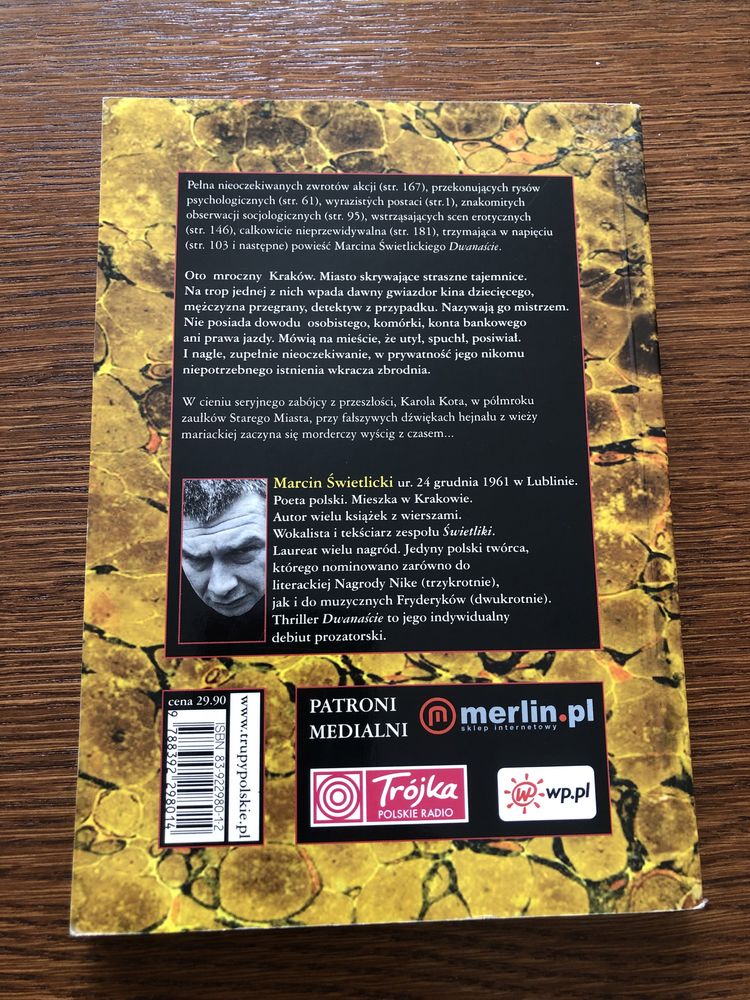 Dwanaście - z dedykacją - autografem - Marcin Świetlicki
