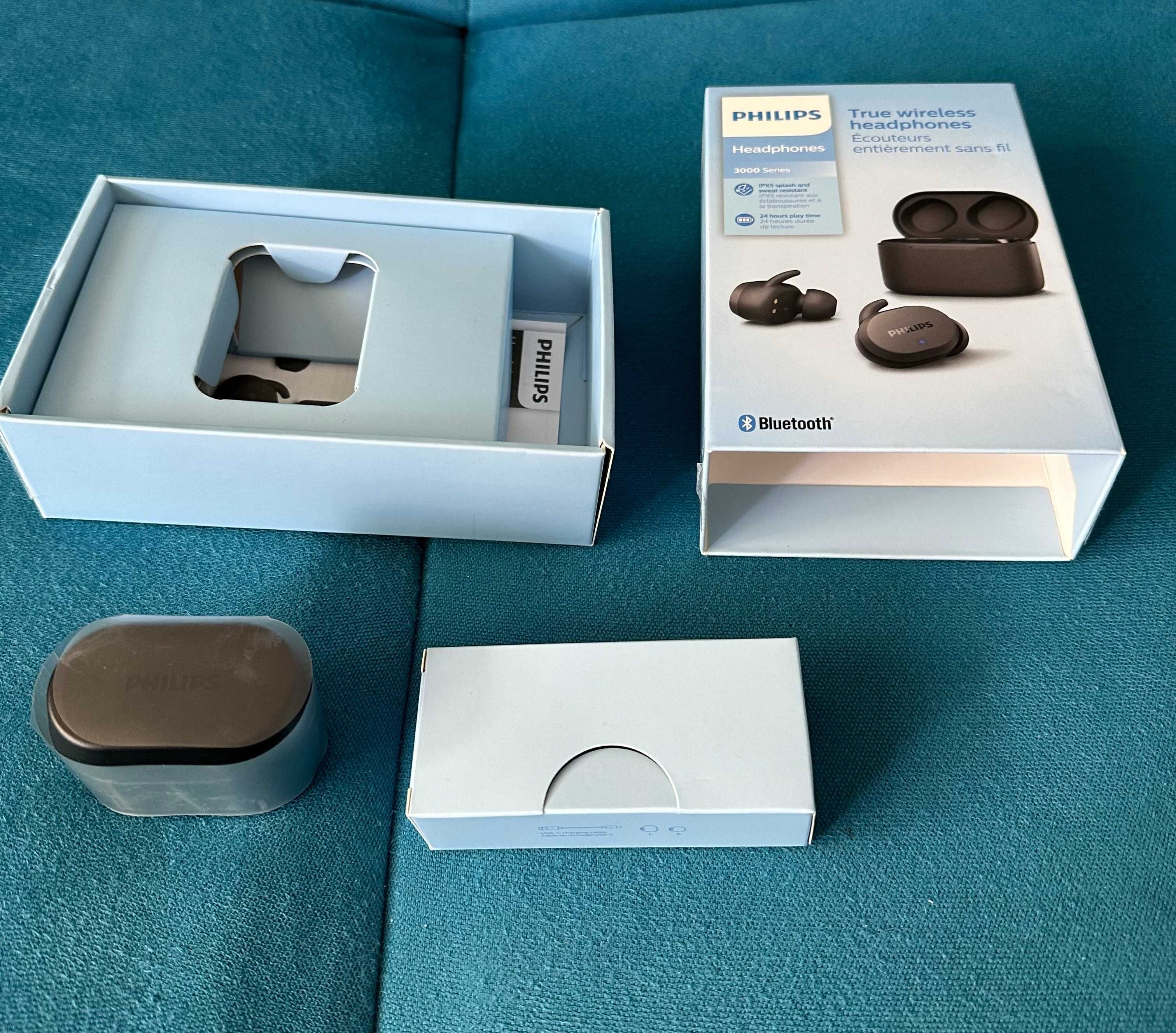 Słuchawki bezprzewodowe Philips TAT3216BK BT 5.0 Czarne - nowe