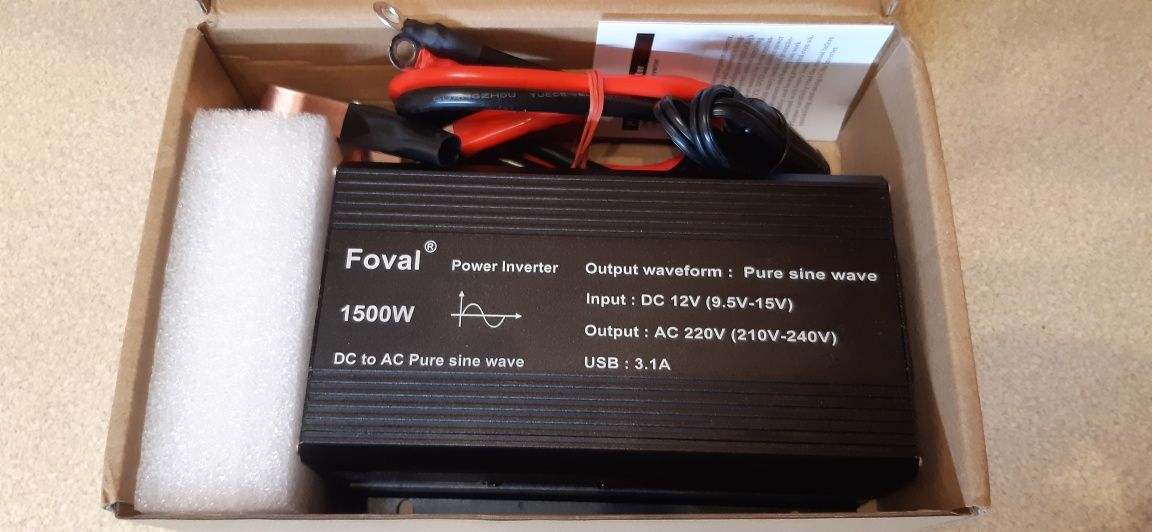 ИНВЕРТОР FOVAL 12-220V1500WВ НАЛИЧИИ ОРИГИНАЛ!Чистый синус.Всятехника!