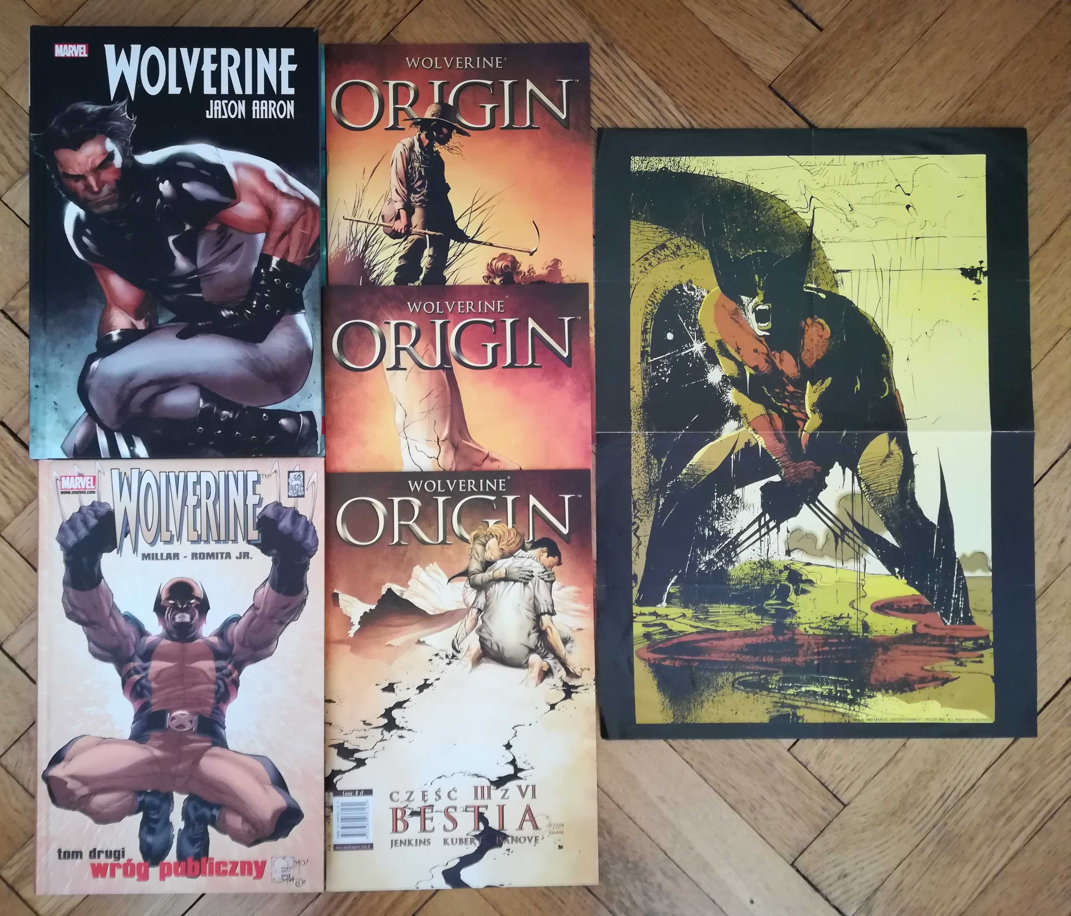Wolverine Jason Aaron + Wróg publiczny tom 2 + Origin 3 zeszyty plakat