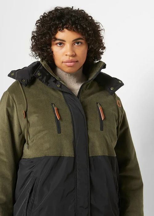 B.P.C długa parka w prostym fasonie z różnych materiałów 44.