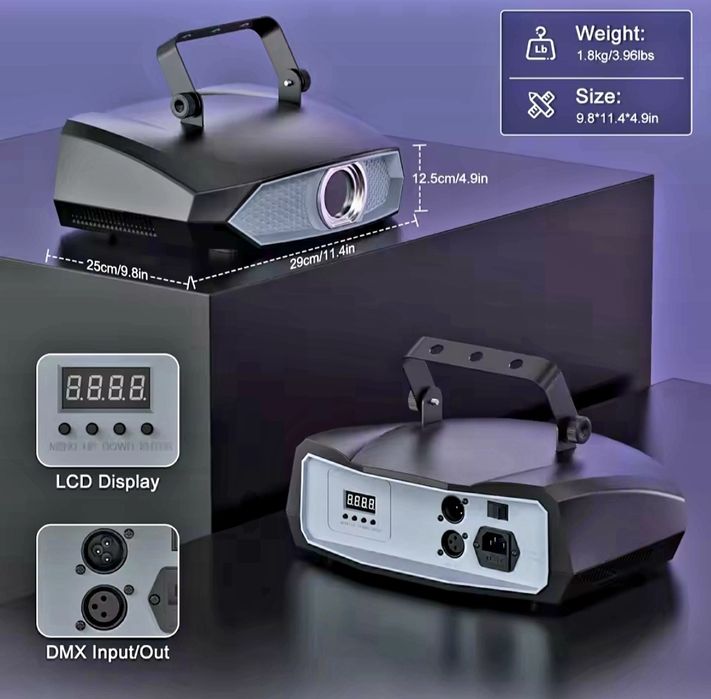 Efekt świetlny Laser Animacyjny 3D, Bluetooth. Stan Nowy