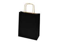 Torby torebki na prezenty papierowe CZARNE MAŁE 32x25x10cm 60 sztuk