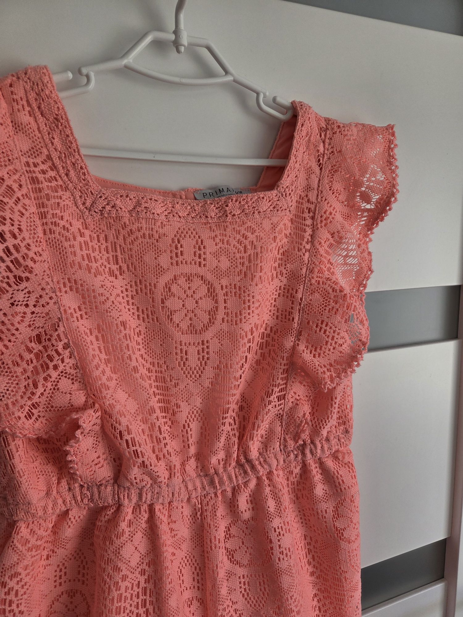 Kombinezon letni koronkowy Primark r.122cm 6-7 lat