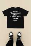 Męska Czarna Koszulka M F*ck Valentines