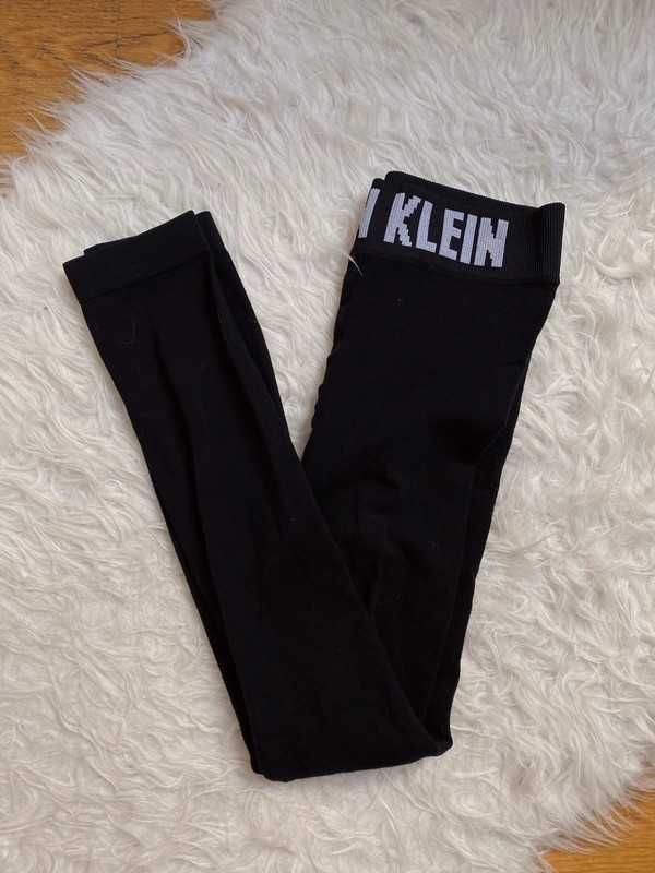 Czarne leginsy getry legginsy calvin klein rozmiar m z napisem