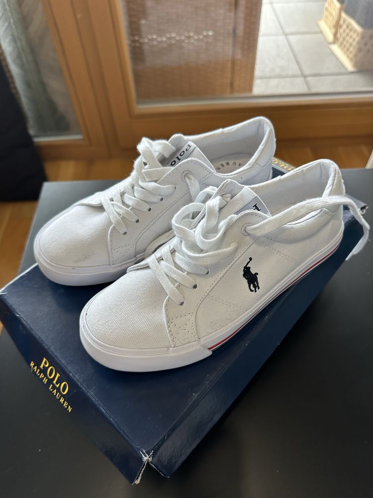 Sneakersy buty POLO RALPH LAUREN - Evanston  White/Navy rozmiar 35