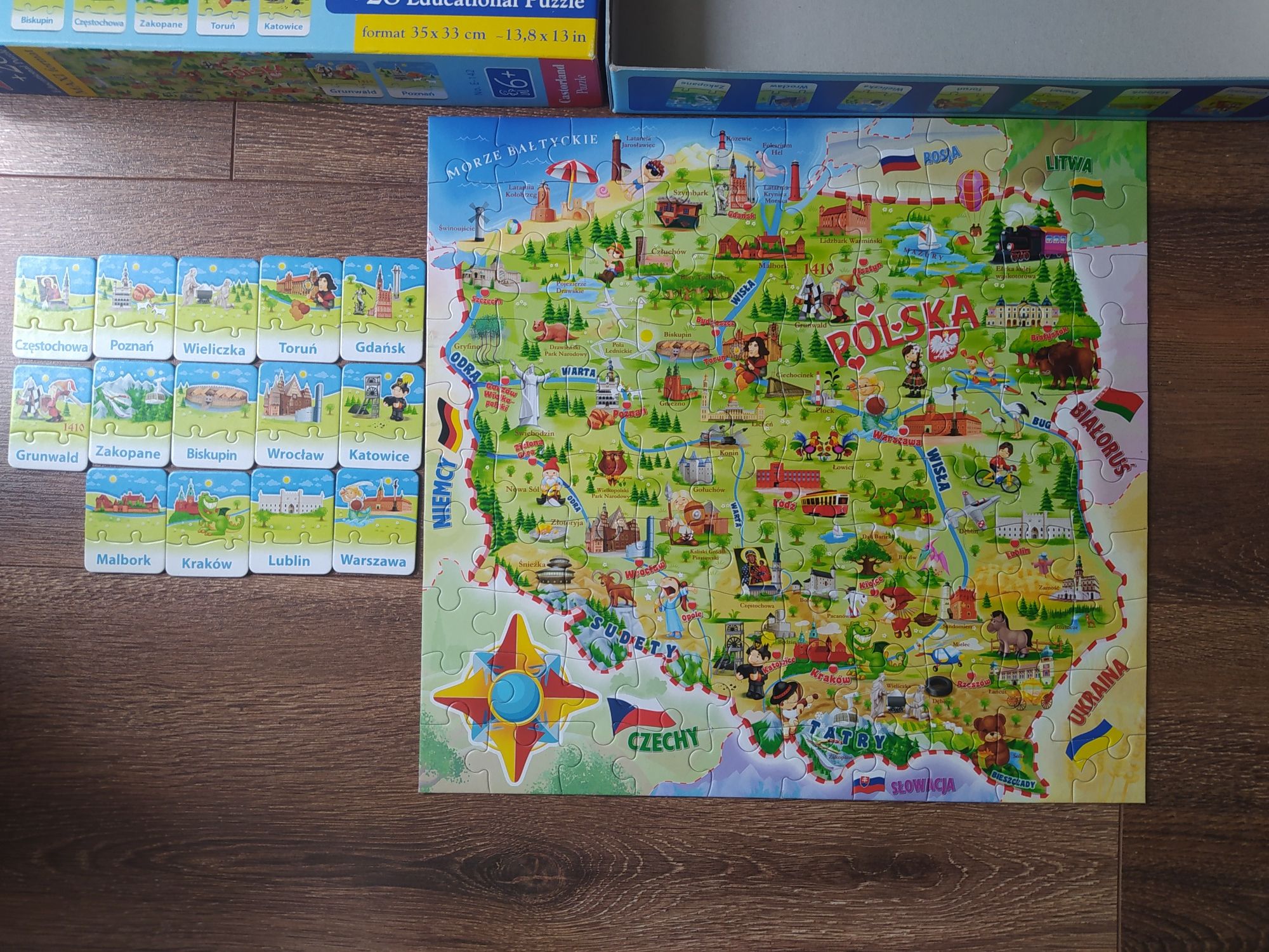 Puzzle Mapa Polski 128 elementów