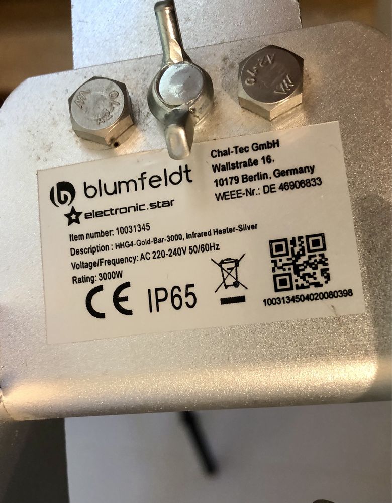 Promiennik podczerwieni Blumfeldt Gold Bar 3000W