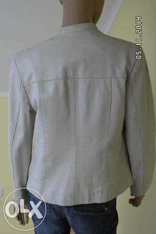 Kurtka skórzana prosto z Grecji r L beżowa