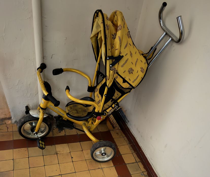 Трехколесный детский велосипед коляска Profi Trike с ручкой