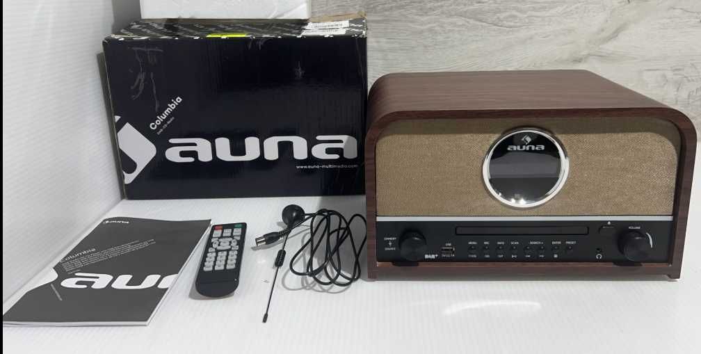 Ретро стереосистема Проигрыватель USB BT Auna Columbia