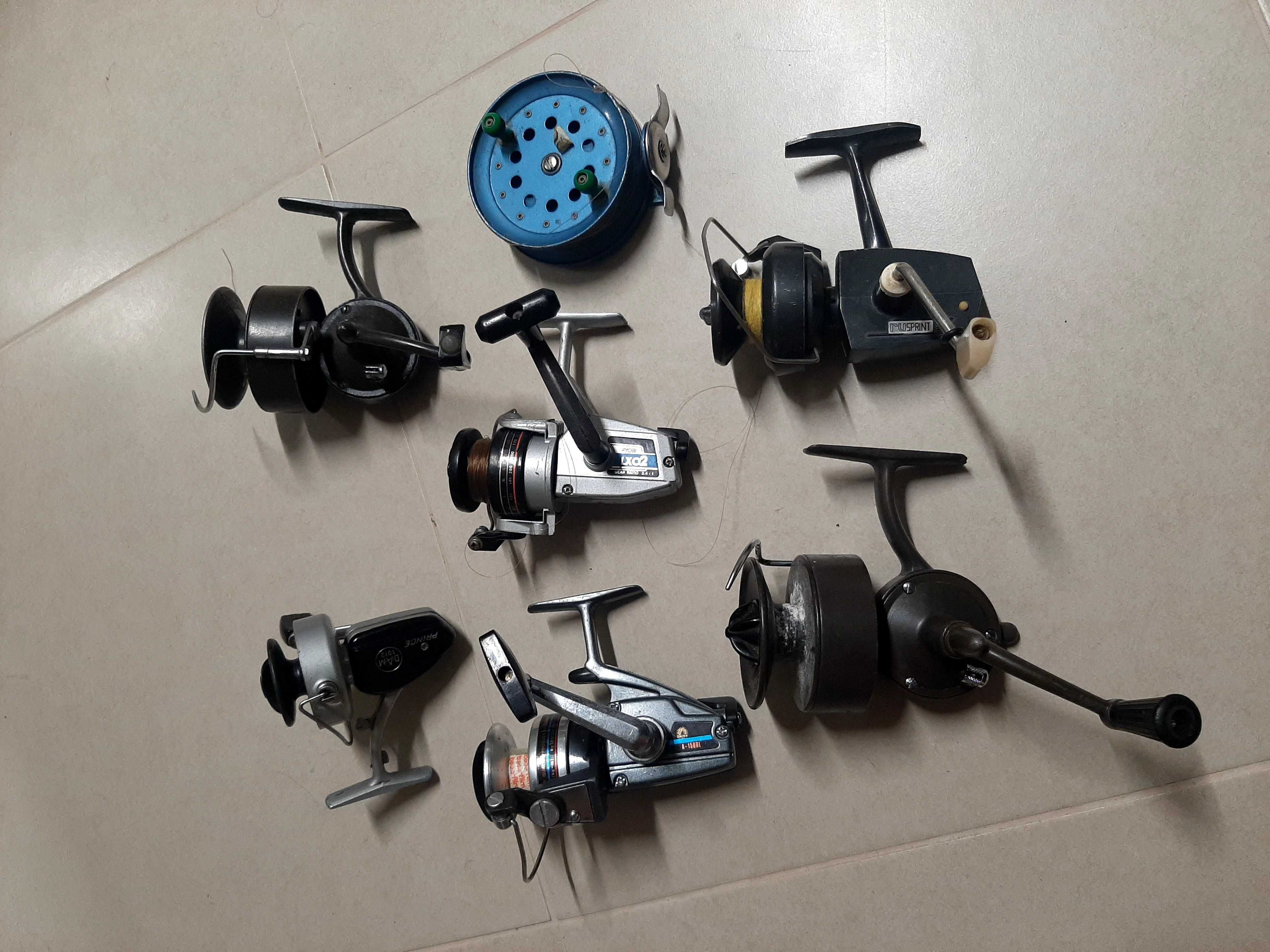 Carretos de pesca antigos