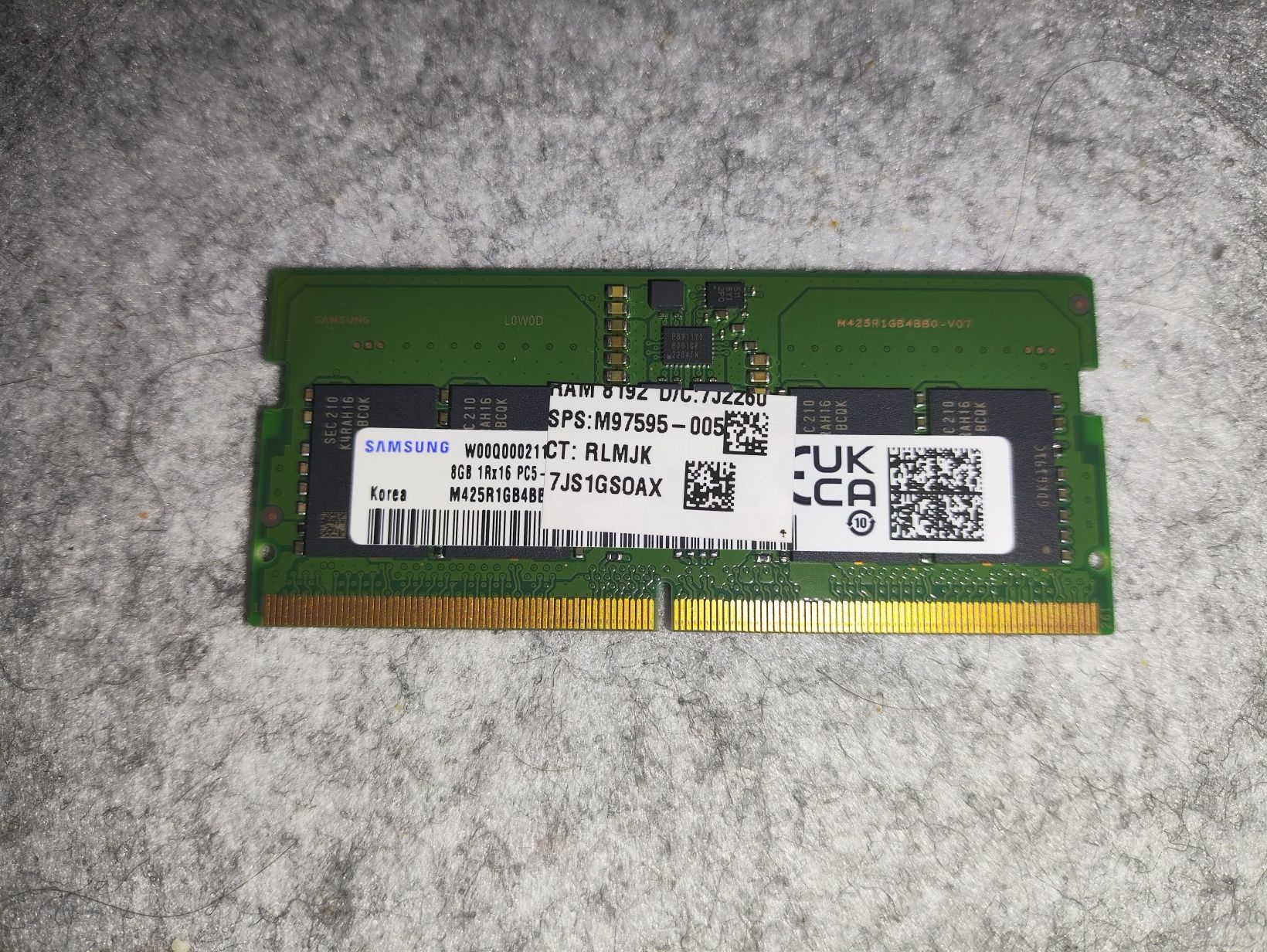 RAM Memory card for laptops , 16gb (2x8gb)