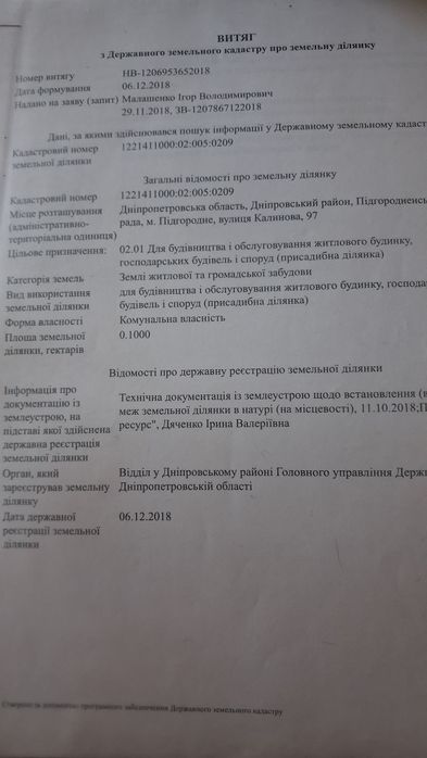 Участок в Подгороднем