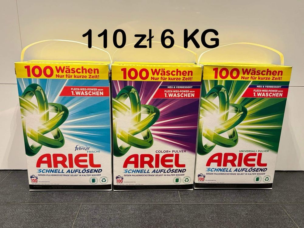Proszek Do Prania Z Niemiec Ariel 6KG
