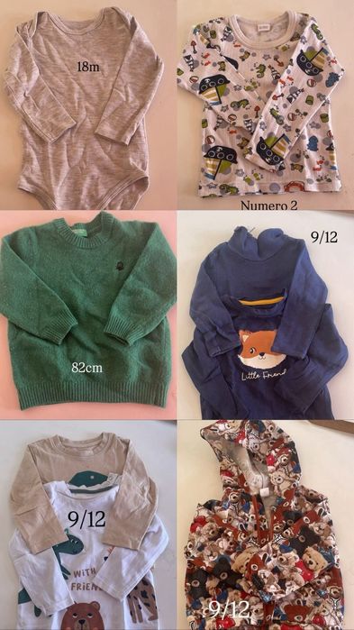 Roupas de menino de 6/12 mêses