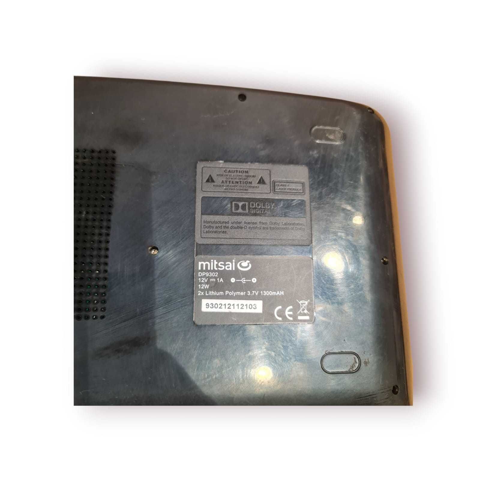 Leitor de DVD Portátil Mitsai DP9302 – Ecrã 9” com Carregador Original
