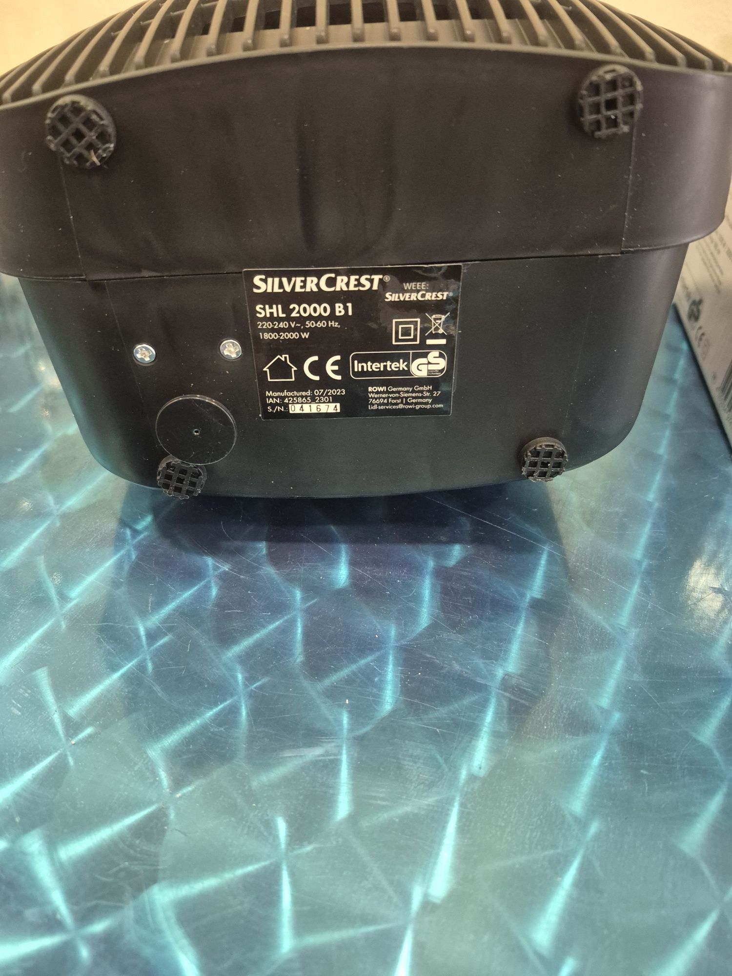 Termowentylator Silvercrest SHL 2000 B1, mały czarny