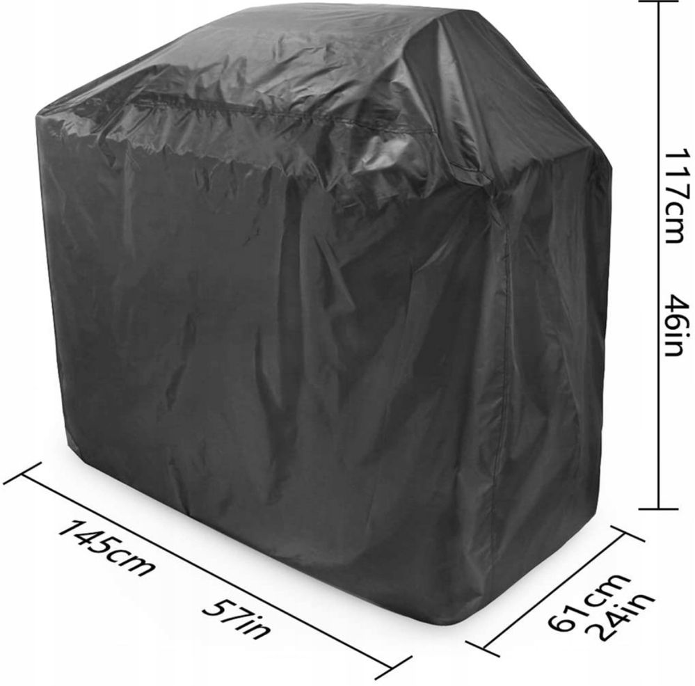 Wodoodprony Pokrowiec na Grilla 145x61x117 cm Ochrona Przed Deszczem