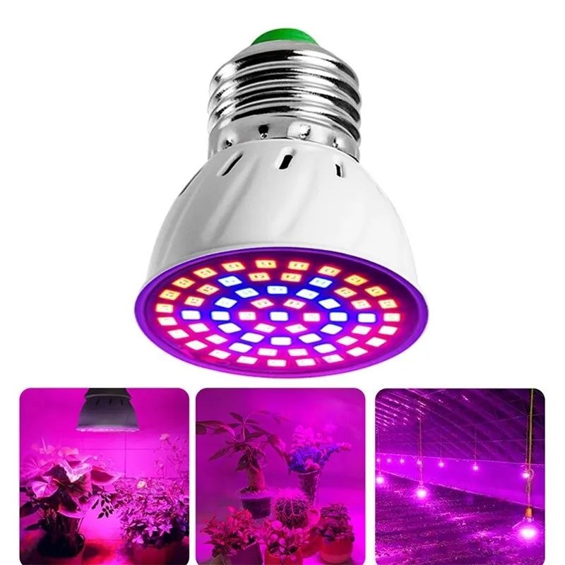FITO żarówka do uprawy roślin, ful spektrum, 60 szt. LED, 5W, E27,