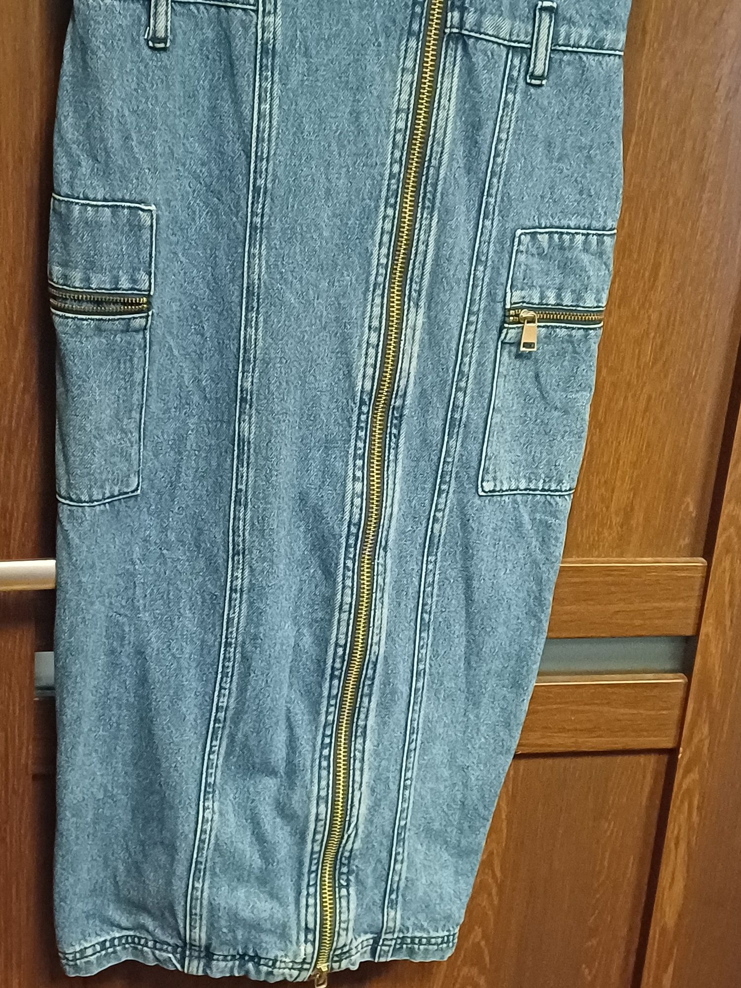 Jeansowa sukienka River Island 36, midi