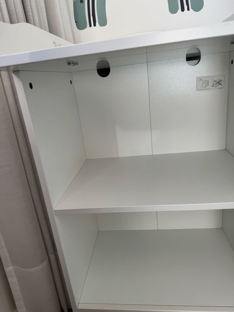 Muda fraldas SMÅGÖRA Trocador/estante c/1 prateleira, branco