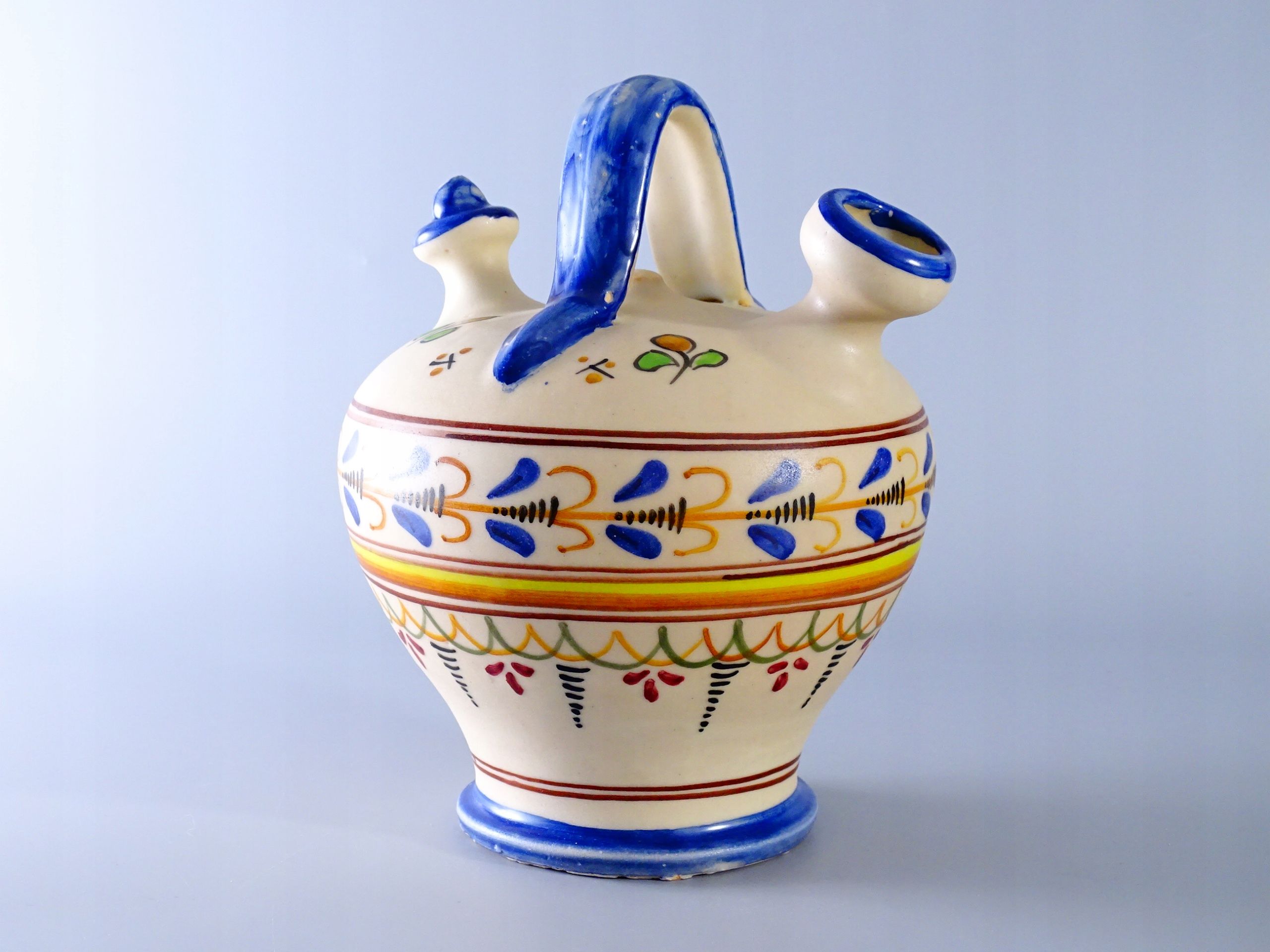 hiszpania stara malowana butla ceramiczna