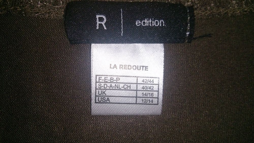 Blusa verde tropa de manga curta em renda - R Edition La Redoute 42/44