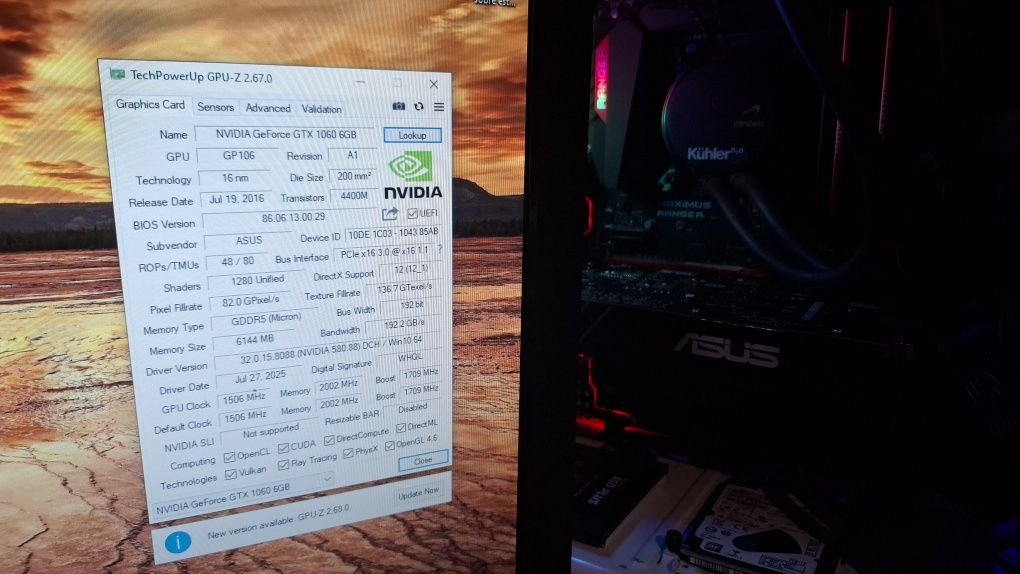 Asus GTX 1060 Turbo 6Gb