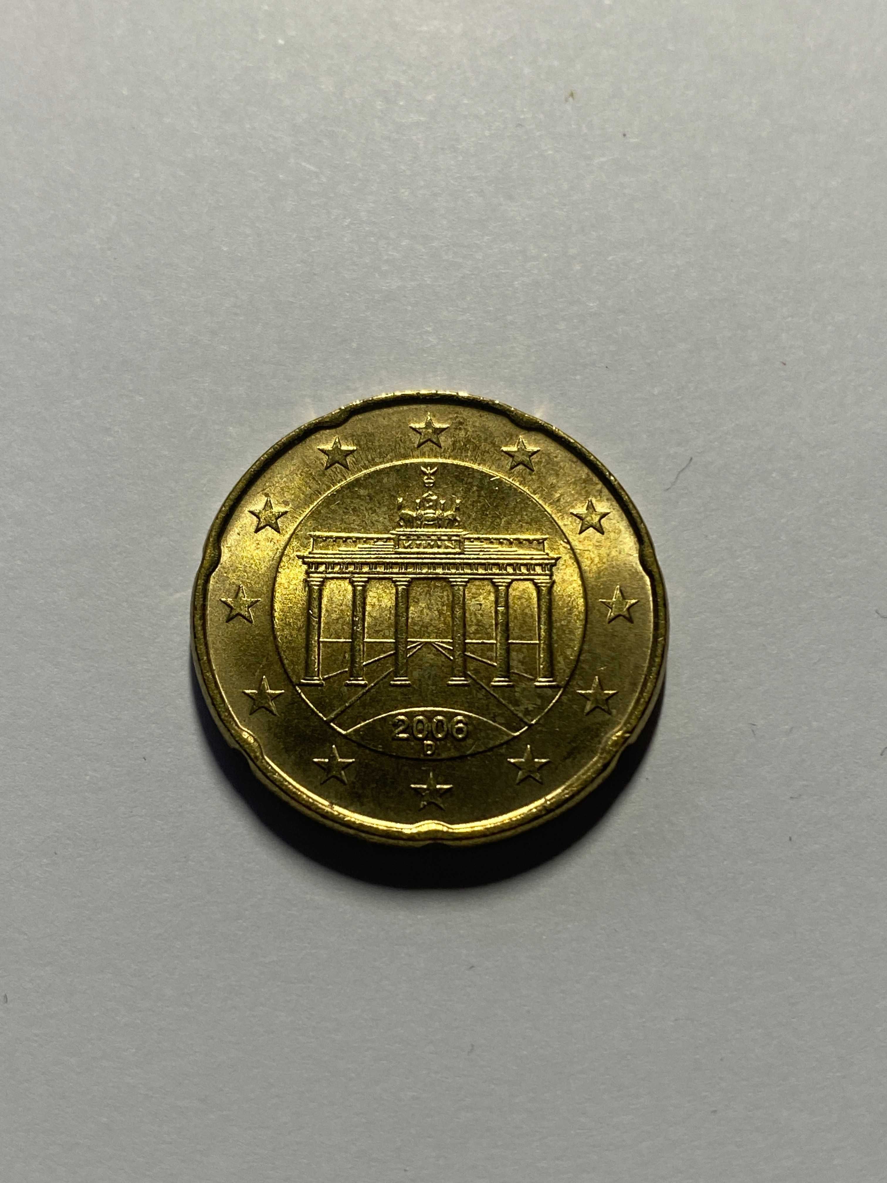 Moneta Niemcy - 20 eurocent 2006 D (Mennica Monachium)