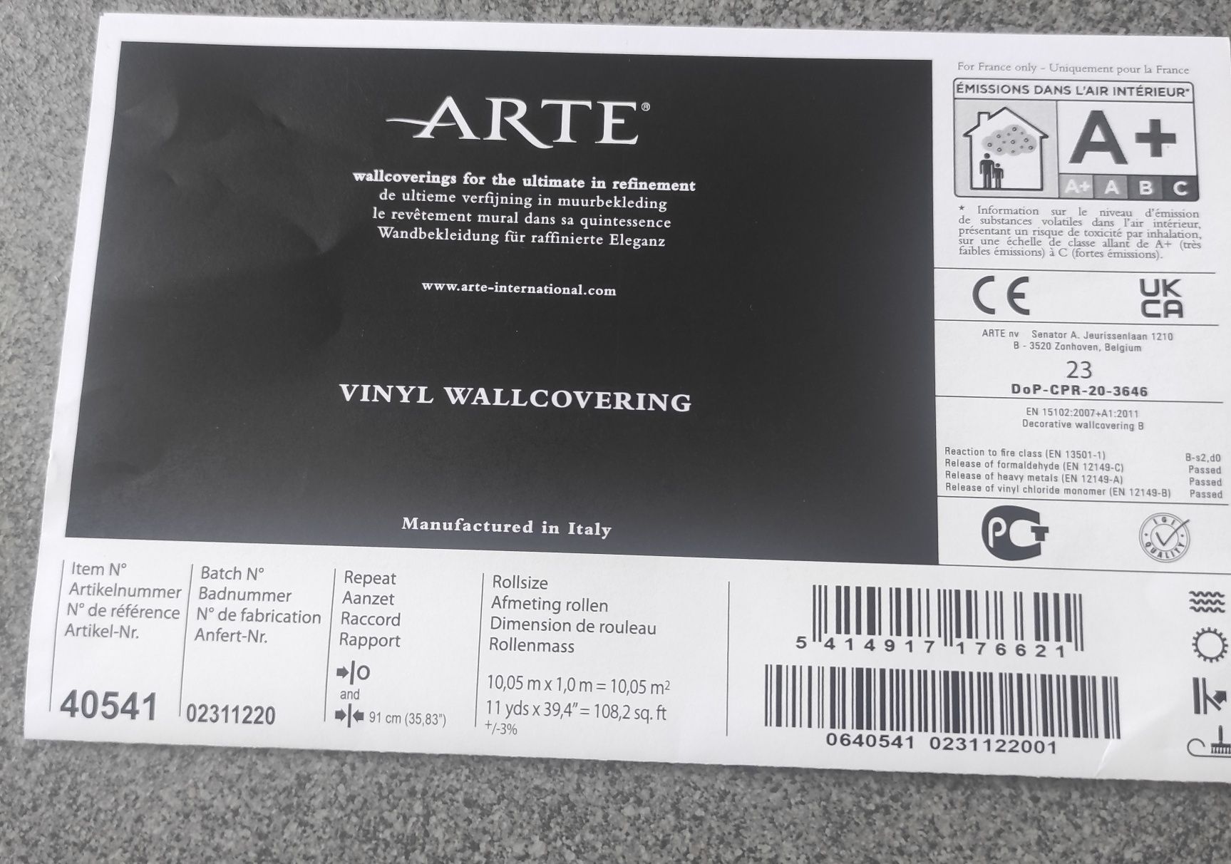 Tapeta winylowa Arte Lino 40549 wzór imitujący len