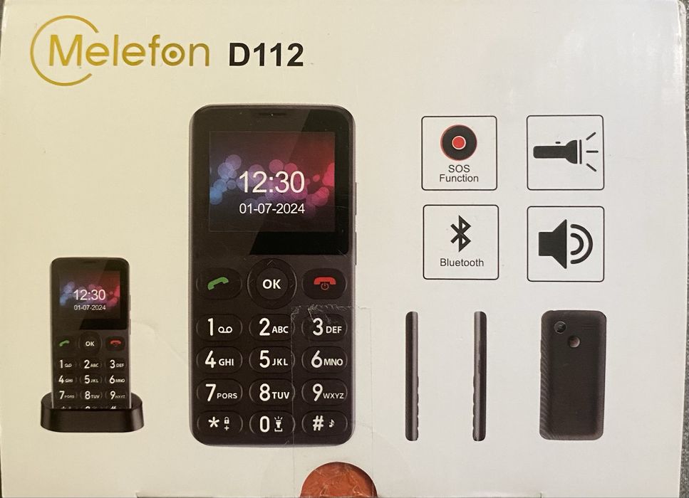 Telefon dla seniora z dużym ekranem i przyciskiem SOS