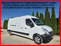 Renault Master 2.3 150KM/  Blaszak Maxi L3H2, 162tys, Klima, Sprowadzony, Super Stan!