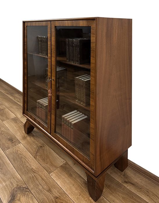 WITRYNA BIBLIOTEKA podręczna ART DECO antyk SZAFKA serwantka