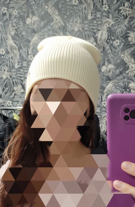 Шапка, без флиса, без отворота, цвет карамель.