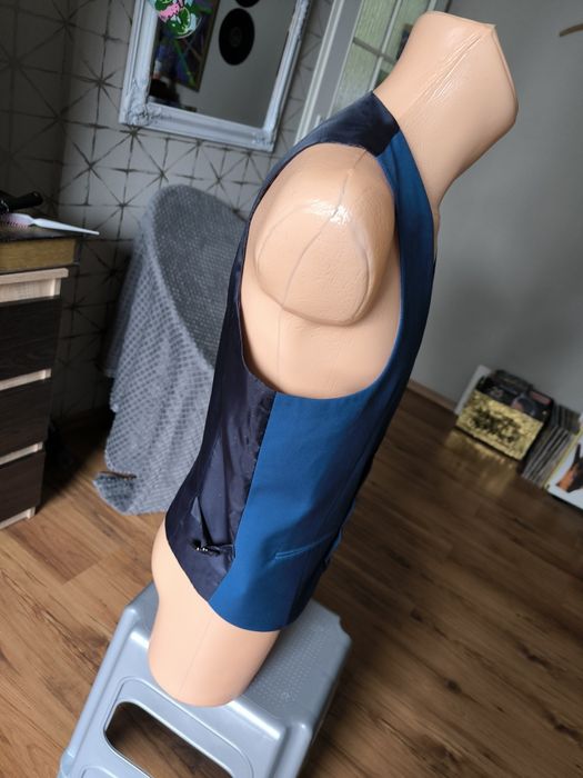 Marc Darcy London kamizelka męska niebieska 36 elegancka