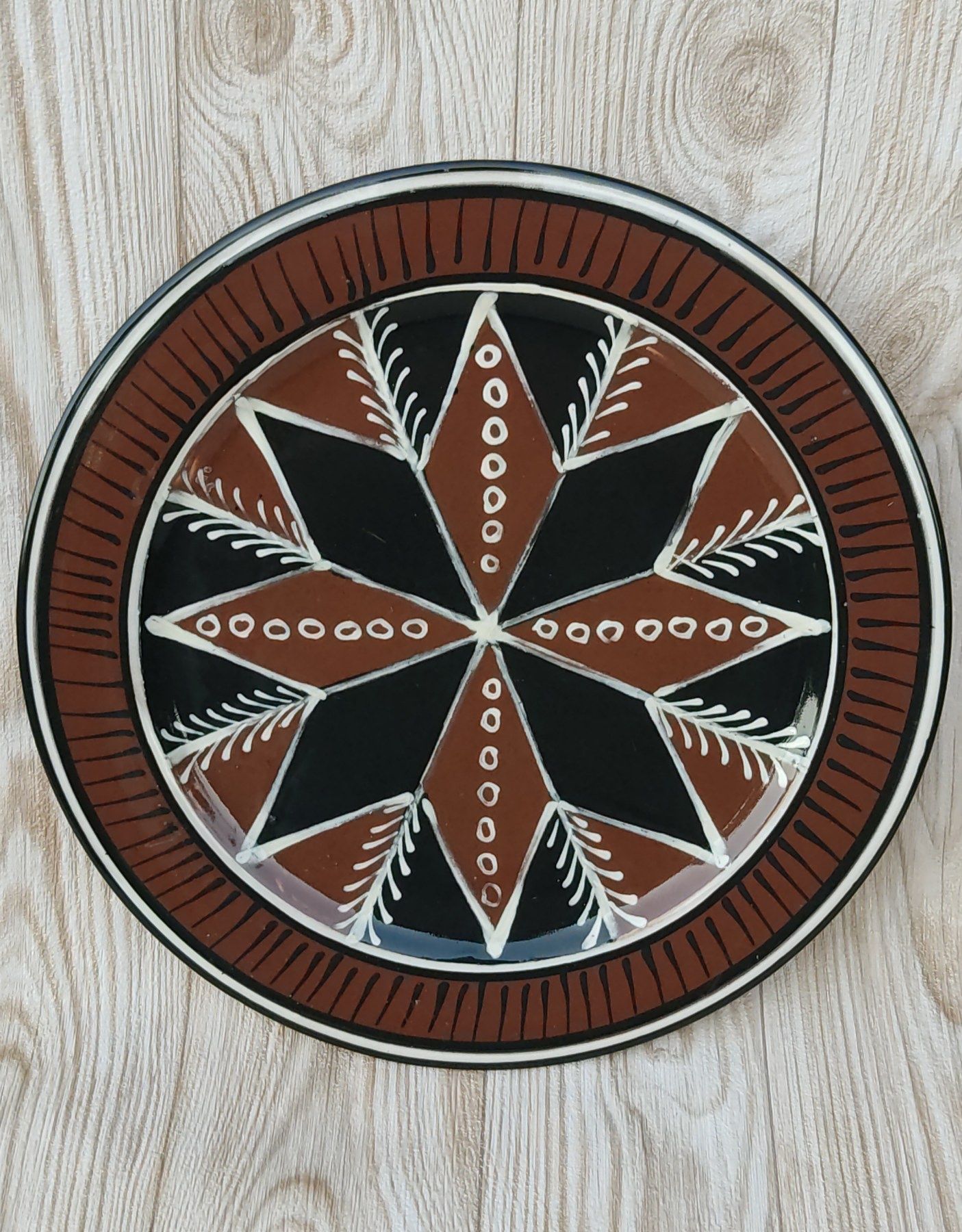 Декоративная тарелка ,Ангобний розпис