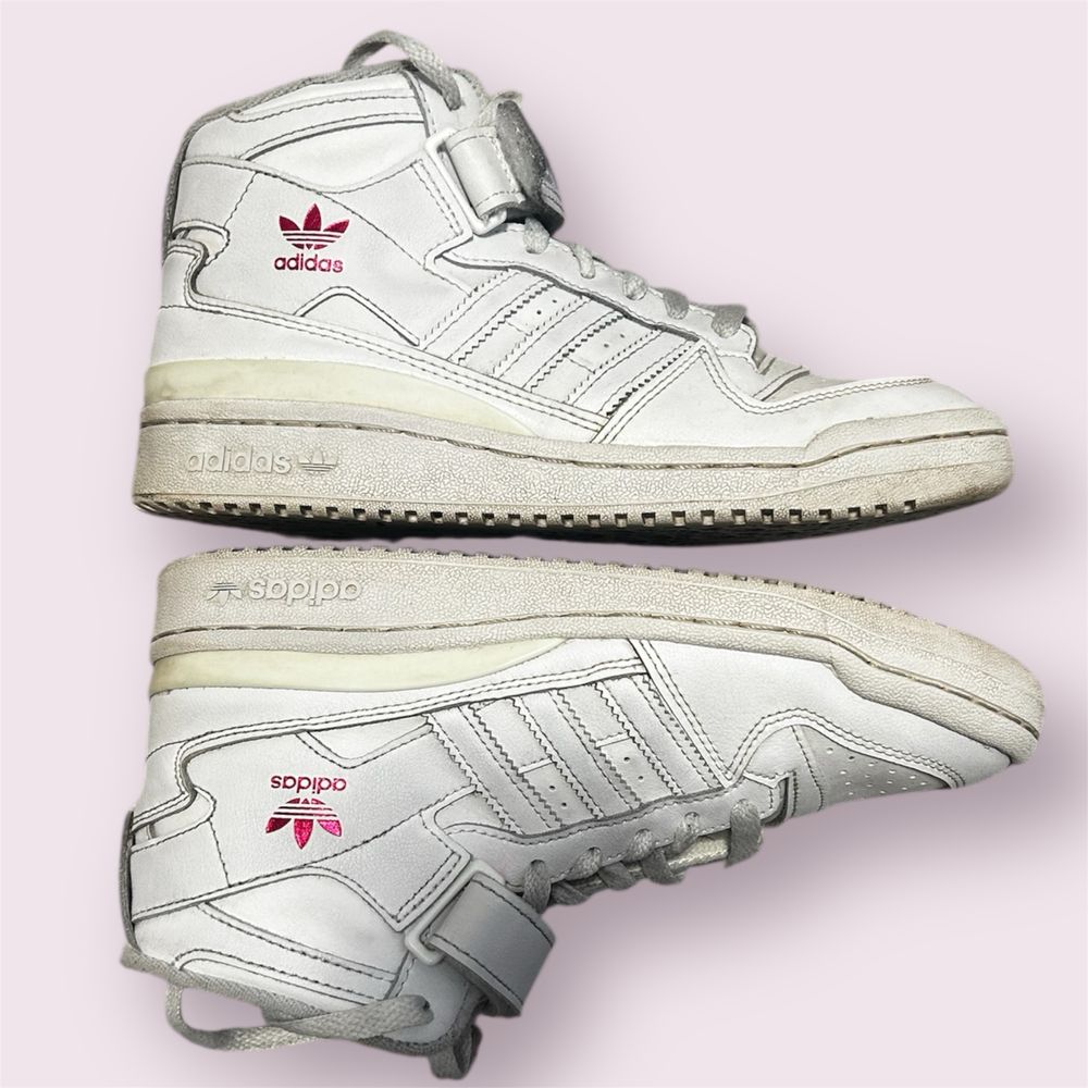 adidasy buty sportowe forum mid bialo rozowe hip hop 2000s y2k