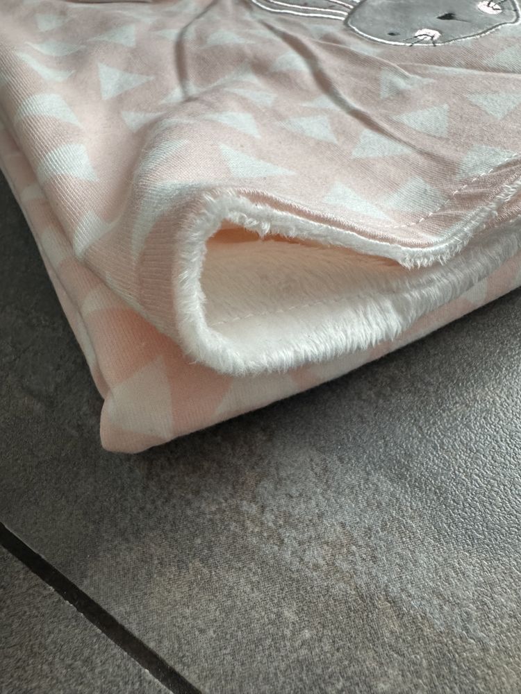Nowy kocyk dla dziewczynki 90x90, narzutka do łóżeczka, koc, otulacz