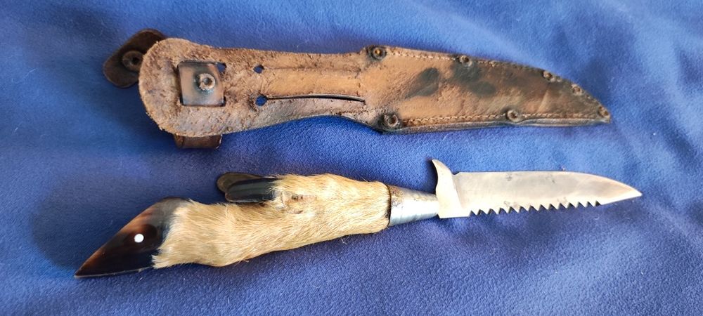 Stary nóż mysliwski nożyk finka Rostfrei