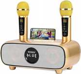 Przenośny zestaw karaoke SDRD SD-316 z 2 mikrofonami bezprzewodowymi
